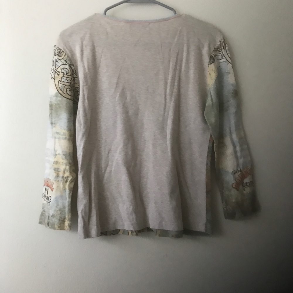 Patterned 3/4 length tee - Picture 5 of 8